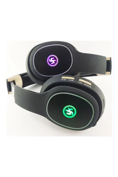 Yk Design Sr811 Bluetooth Led Işıklı Stereo Kulak Üstü Kulaklık Yeşil - 2