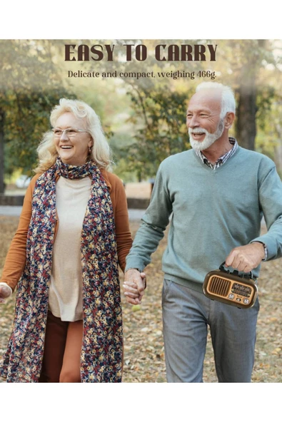 Güneş Panelli Nostaljik Görünümlü Radyo Bt/tf/usb/fm/am/sw 3 Bandlı Radyo - 3