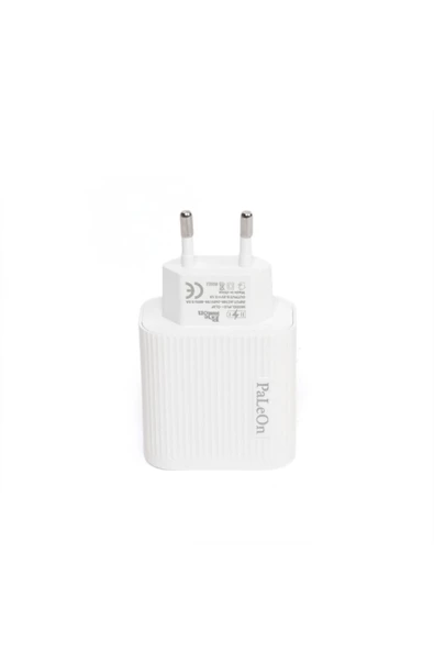 3.1a Hızlı Şarj Adaptörü 3 Usb'li Amperaj Ve Voltaj Göstergeli Adaptör - Beyaz - 2