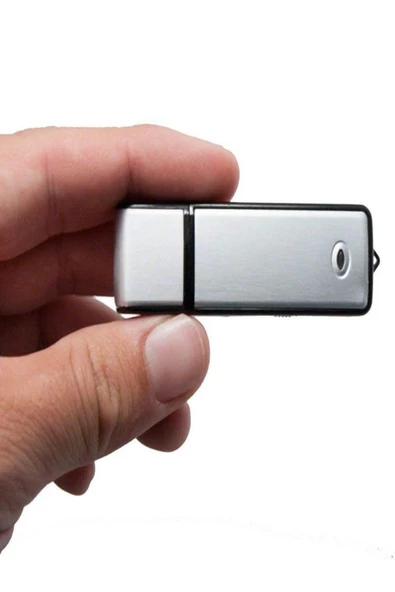Gümüş Renk Kristal Mikrofonlu Ev Işyeri 1Dinleme Cihazı 32 Gb Usb Flash Bellek Depolama - 3
