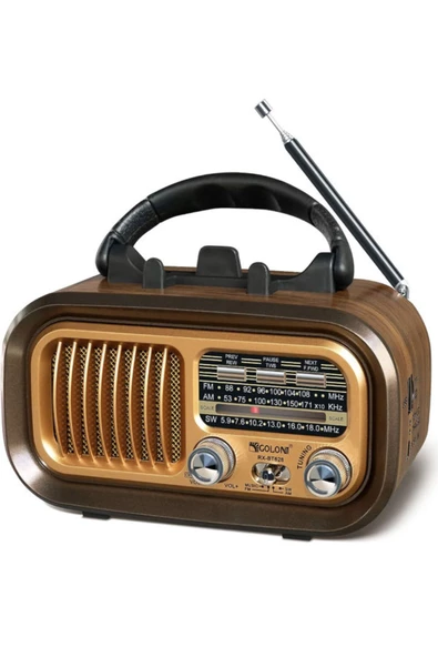 Güneş Panelli Nostaljik Görünümlü Radyo Bt/tf/usb/fm/am/sw 3 Bandlı Radyo - 2