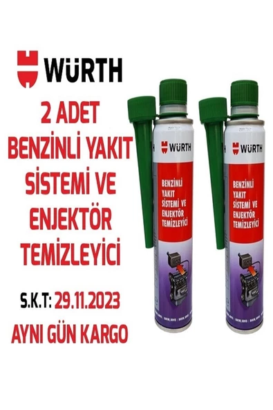 Würth 2 Adet Benzinli Yakıt Sistemi Ve Enjektör Temizleyici 300 Ml*2 Adet