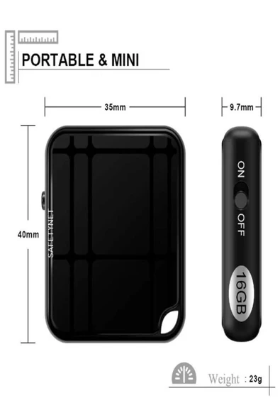 KB55 Kulaklık Hediyeli Ultra Ince Mp3 Player Müzik Çalar ve Ses Kayıt Cihazı 16GB - 5