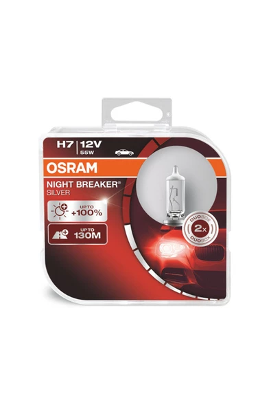 Osram Night Breaker Silver 12v H7 55w 64210nbs 130m Fazla Mesafe