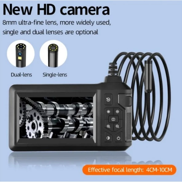 Yoosee 30 Metre 2 Kameralı Monitörlü  Yılan Kamera - 5