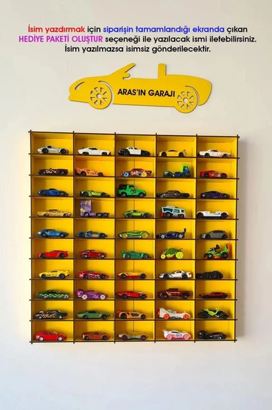 Kişiye Özel Oyuncak Araba Rafı 50'li Beyaz (hotwheels Ve Matcbox Arabaları Için Uygundur) - 8