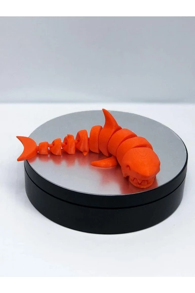 3d Hareketli Köpek Balığı Figürlü Oyuncak - Turuncu - Resim 5