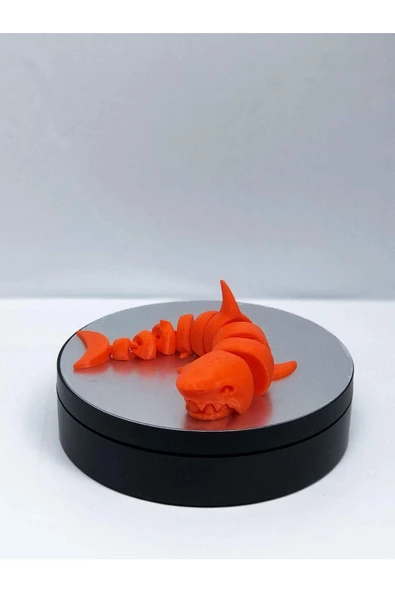 3d Hareketli Köpek Balığı Figürlü Oyuncak - Turuncu - Resim 4