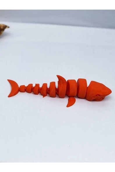 3d Hareketli Köpek Balığı Figürlü Oyuncak - Turuncu - Resim 6