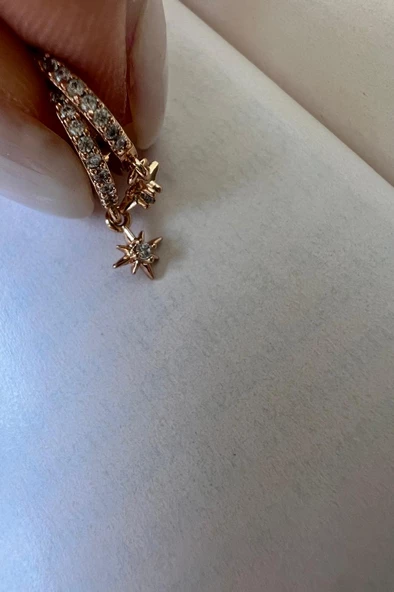 MİNİ NORT STAR ALTIN KAPLAMA KÜPE - Resim 2