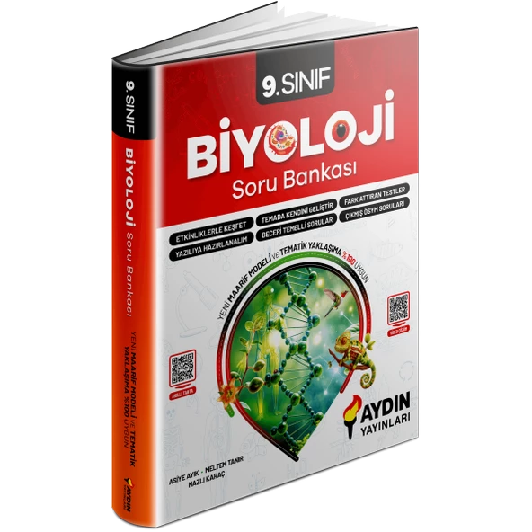 Aydın Yayınları 9. Sınıf 2025 Biyoloji Soru Bankası