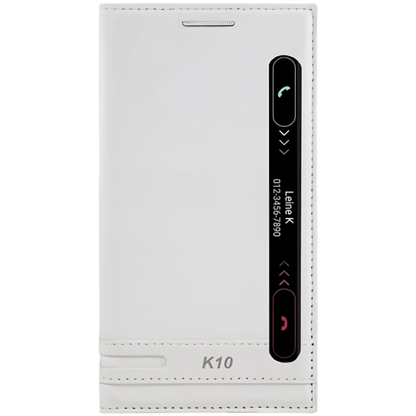 LG K10 Kılıf Pencereli Elite Kapaklı Kılıf - 2