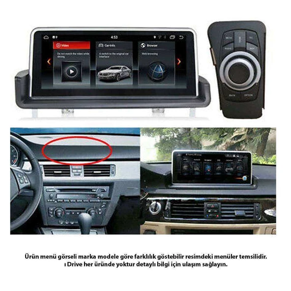 BMW E93 3 Serisi Anroid NBT 4 Ram 64 Hafıza Qualcomm İşlemci 8 Çekirdek 4G CarPlay 10.25 İnç 2005-2009 - Resim 4