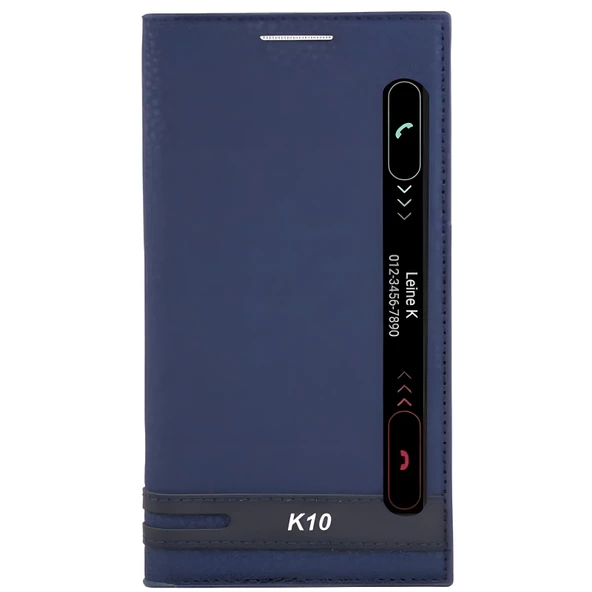 LG K10 Kılıf Pencereli Elite Kapaklı Kılıf - 4