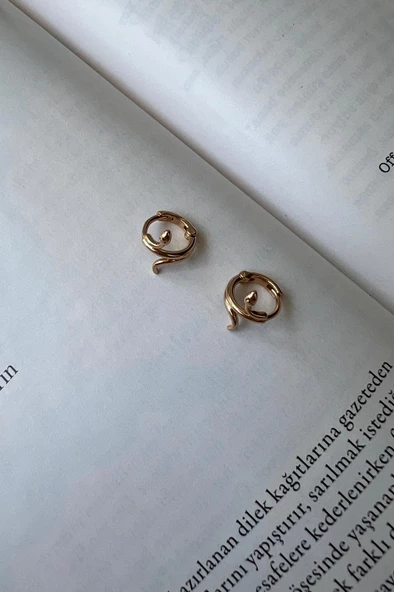 SNAKE ALTIN KAPLAMA KÜPE - 3