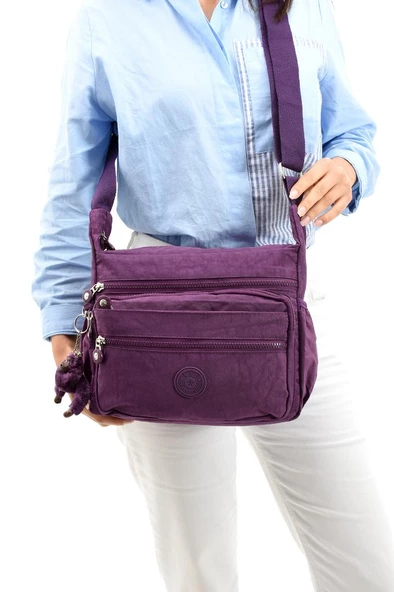 Klinkır Omuz Çantası Çapraz Askılı Postacı Çanta Çok Cepli Günlük Kullanıma Uygun 30*23 Cm - 7