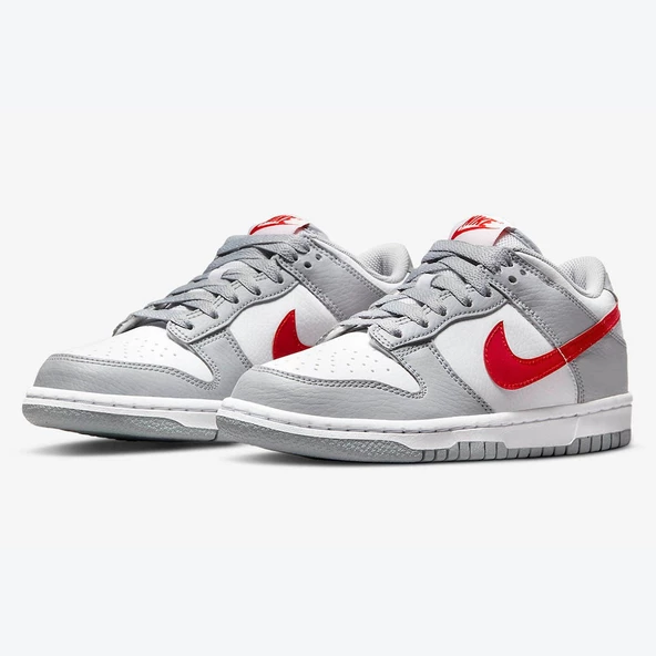 Nike Dunk Low White Grey Red DZ1557-155 Spor Ayakkabı - 3