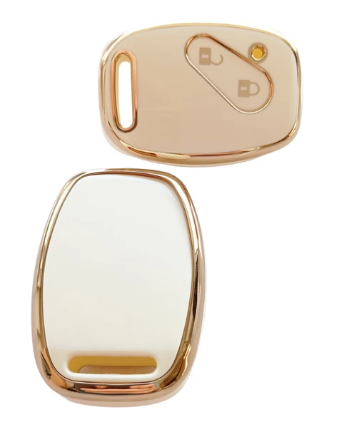 Honda Civic C-RV Accord Jazz Uyumlu Anahtar Kumanda Kılıfı Oto Anahtarlık Beyaz Renk ürün görseli 1