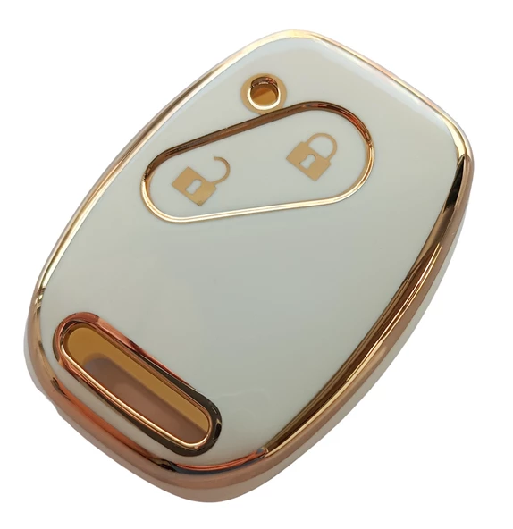 Honda Civic C-RV Accord Jazz Uyumlu Anahtar Kumanda Kılıfı Oto Anahtarlık Beyaz Renk - Resim 2