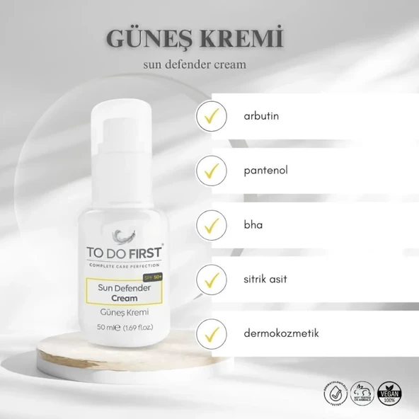 TO DO FIRST Leke ve Kırışıklık Karşıtı 50+ SPF Güneş Kremi 50 ML - 4