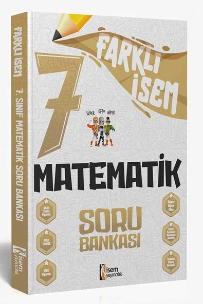 İsem 2025 Farklı İsem 7. Sınıf Matematik Soru Bankası ürün görseli 1