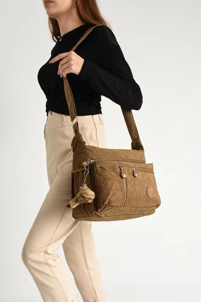 Kadın Omuz Çantası Çok Cepli Hafif Yağmur Geçirmez Klinkır Kumaş 30*20 Cm Günlük Kullanıma Uygun ürün görseli 1