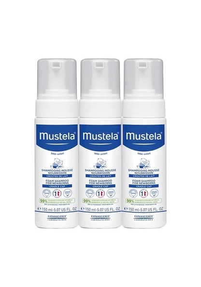 Mustela Konak Önleyici Yenidoğan Köpük Şampuan 150 Ml 3 Adet