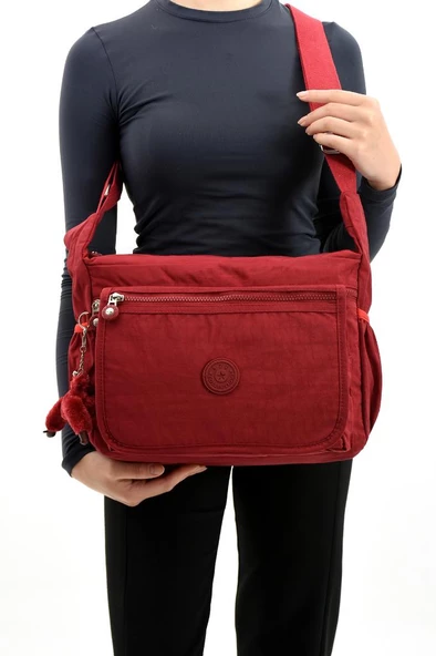 Klinkır Postacı Okul Çantası Çapraz Askılı Büyük Boy Omuz Çantası Yağmur Geçirmez Özel Kumaş - 7