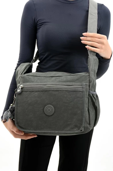 Klinkır Postacı Okul Çantası Çapraz Askılı Büyük Boy Omuz Çantası Yağmur Geçirmez Özel Kumaş - 2