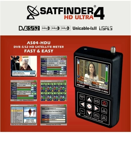 Alpsat Satfinder 4 Hd Ultra Görüntülü Full Hd Uydu Bulucu