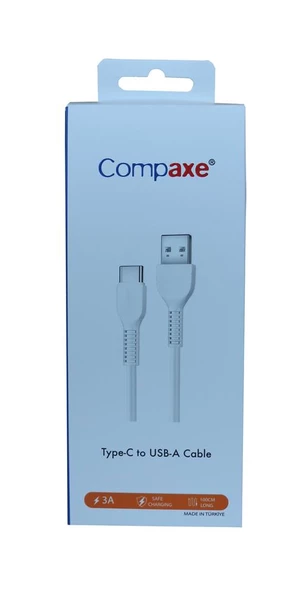 Compaxe CTK-BTU Usb 3.0 1Mt Type-c 3A Şarj Kablosu