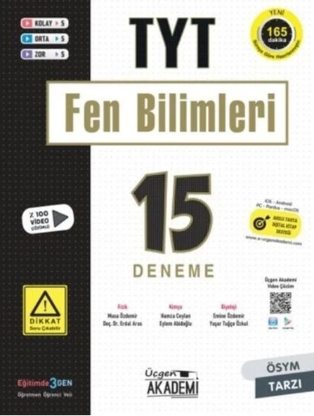 Üçgen Akademi TYT Fen Bilimleri 15 li Deneme Sınavı