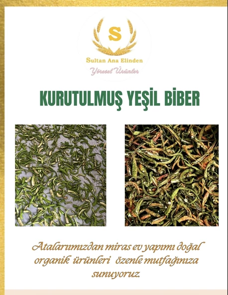 KURUTULMUŞ YEŞİL BİBER 250G