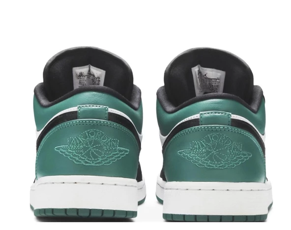 Nike Air Jordan 1 Low White Black Mystic Green - Resim 3