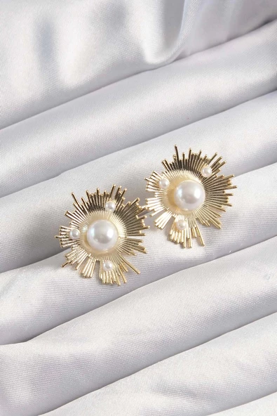 316L Çelik Gold Renk Zincir Mavi Mineli Zirkon Taşlı Göz İşleme Kadın Kolye - 2