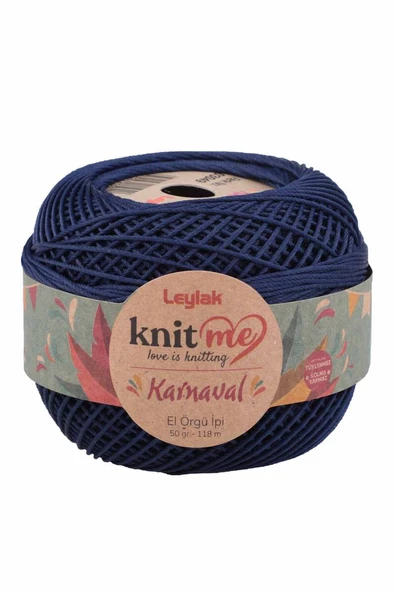 NazikEndam Knit me Karnaval El Örgü İpi Açık Lacivert 03049 50 gr.