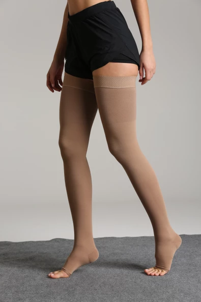 MORSA CYBERG® DİZ ÜSTÜ DÜŞÜK BASINÇ Varis Çorabı Ccl 1 (Sadece Kapalı Burun) - Resim 2