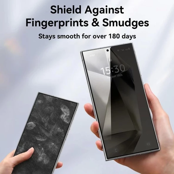 Samsung Galaxy S24 Ultra Uyumlu Privacy Hayalet Full Cam Ekran Koruyucu - Resim 4