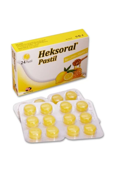 Mega Farma Heksoral Pastil Bal & Limon & Vitamin C 24 Pastil