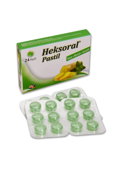 Mega Farma Heksoral Pastil Nane & Mentol & Zencefil 24 Pastil