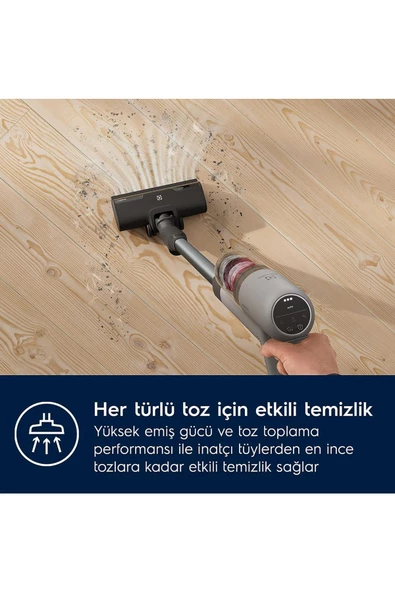 Electrolux EP71AB14UG 700 Serisi Animal Hafif (2.2 Kg) ve Güçlü Dikey Şarjlı Süpürge, 10 Yıl Motor Garantili - 4