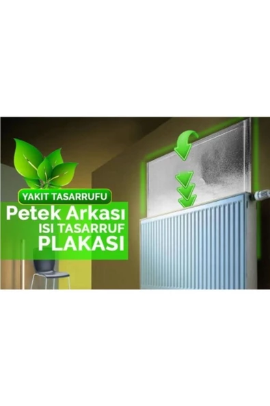 5 Adet Petek Radyatör Arkası Folyo Plaka Kalorifer Soba Arkalığı Alüminyum Isı Yalıtım Folyosu - 3