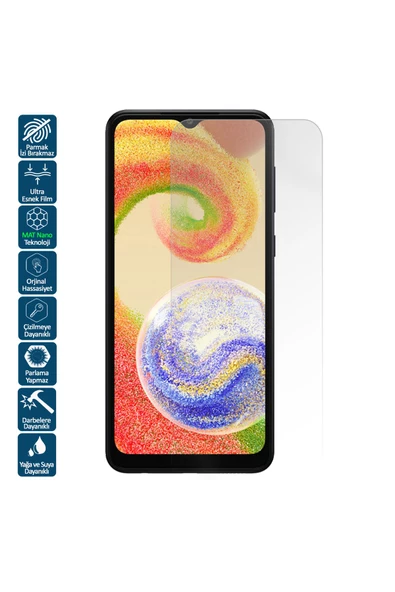 Wontis Samsung Galaxy A04 Mat Parmak İzi Bırakmayan Nano Ekran Koruyucu Film