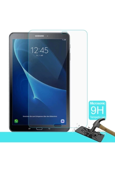 Evdeka Samsung Galaxy Tab A 10.1 Inç T580 Temperli Ekran Koruyucu Kırılmaz Cam