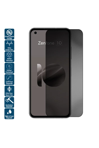 Wontis Asus Zenfone 10 Privacy Hayalet Nano Ekran Koruyucu Film