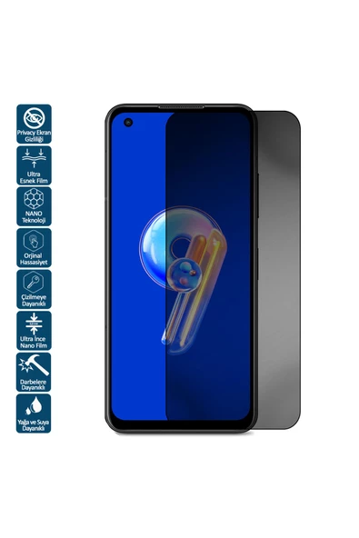 Wontis Asus Zenfone 9 Privacy Hayalet Nano Ekran Koruyucu Film