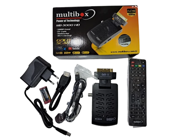 MULTİBOX MB-3000 HD MİNİ SKART UYDU ALICISI