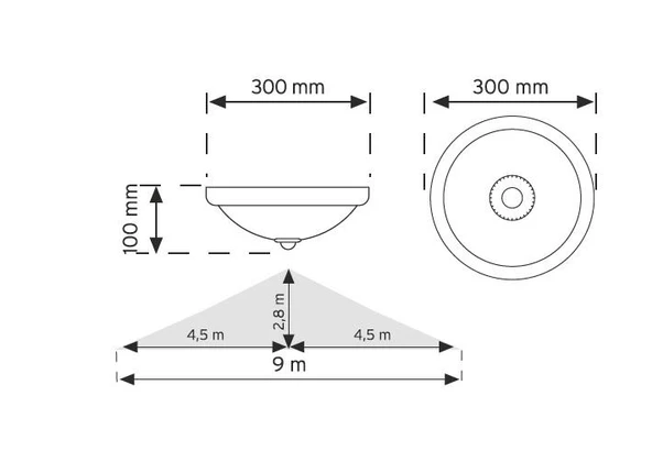 18W SENSÖRLÜ LEDLİ TAVAN ARMATÜRÜ (BEYAZ IŞIK-4ADET) NO-VO - 2
