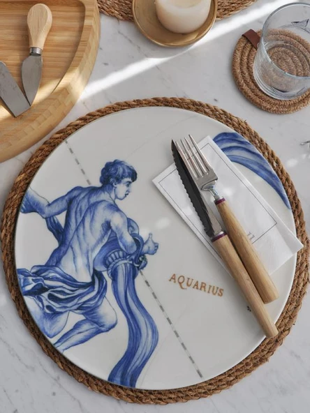 Burçlar Kova Pizza Sunum Tabağı