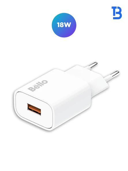 Bello 18W USB Şarj Cihazı BL-180 Modeli Hızlı ve Güvenli Şarj Kompakt ve Taşınabilir